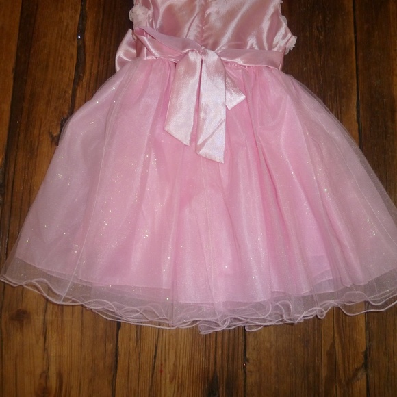 Little Girls Princess Dress Tulle Skirt & Sash Pink Toddler Formal 3/4 - Picture 6 of 8